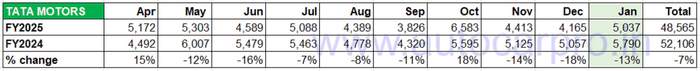 January 2025 EV sales: MG just 812 units behind Tata Motors